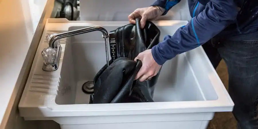 limpiar un neopreno con agua dulce
